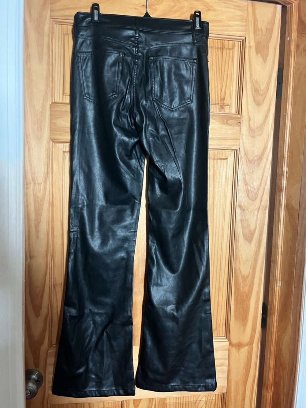 GAP High Rise Vegan Leather '70s Flare Pant, Size 2 - Picture 4 of 6